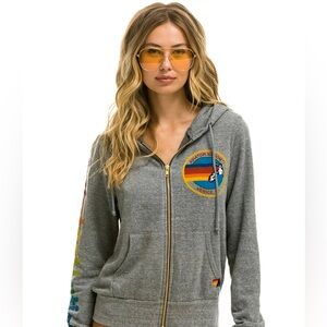 Grey Aviator Nation Zip-up